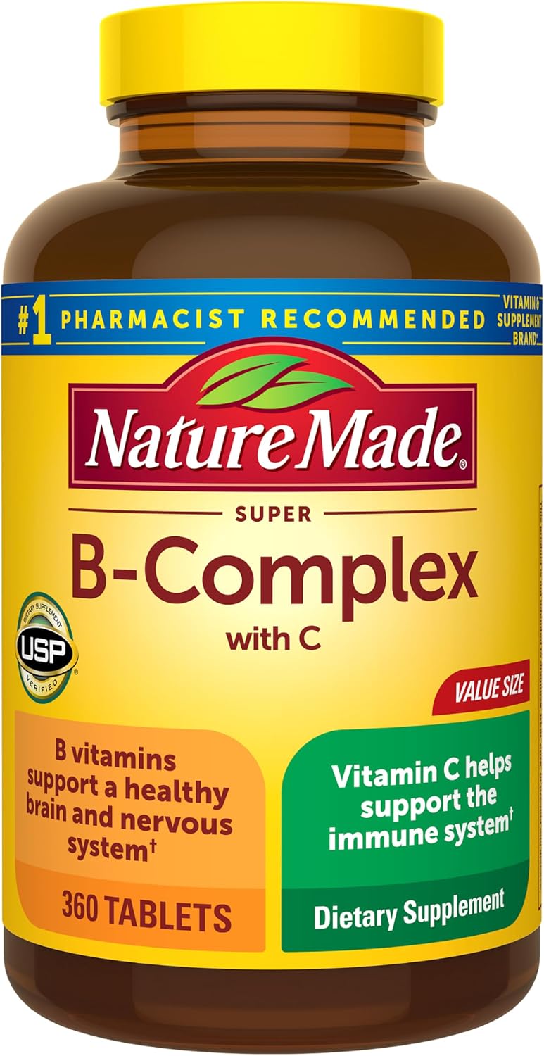 Nature Made Super B Complex with Vitamin C & Folic Acid - 360 Tablets - görsel 1