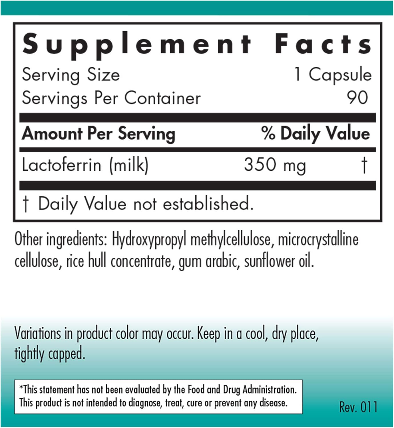 Nutricology Laktoferrin – Lactoferrin Supplement 350 mg, Bovine Colostrum, Immune Support, 90 Vegicaps - görsel 2