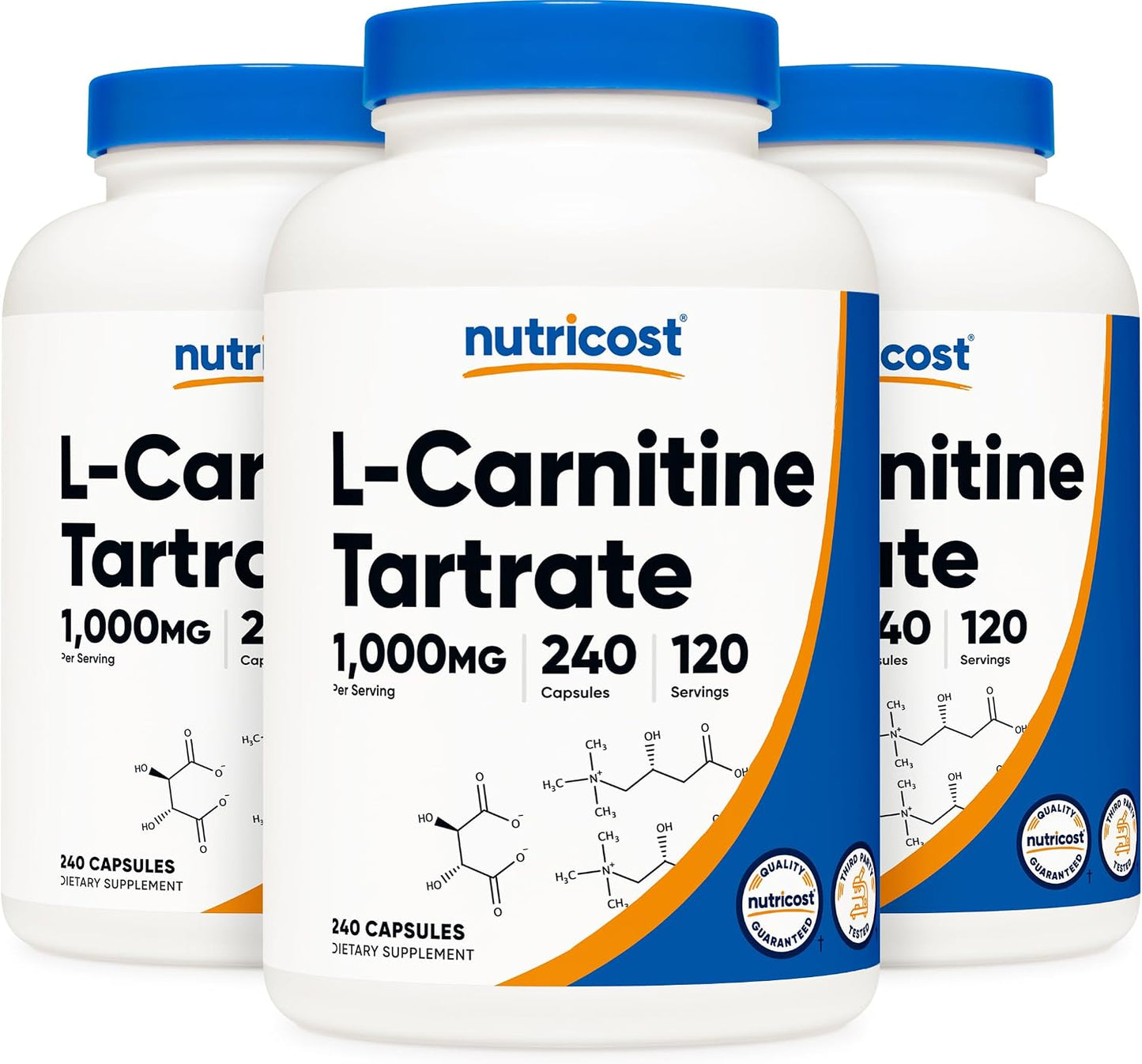 Nutricost L-Carnitine Tartrate 1000mg, 120 Capsules - görsel 10