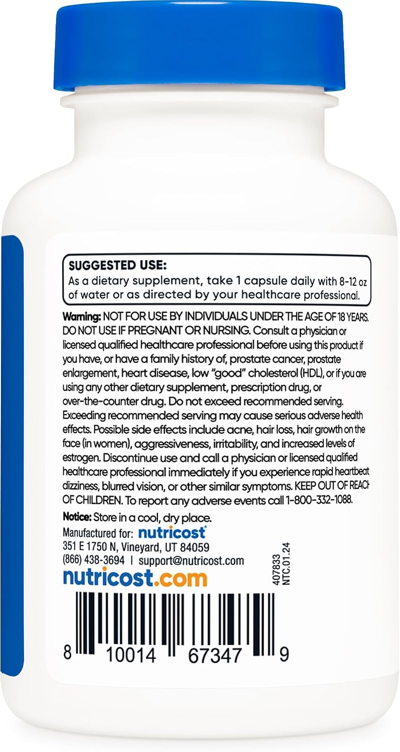 Nutricost Pregnenolone 30mg, 120 Capsules - Non-GMO, Gluten-Free, Vegetarian Capsules - görsel 4