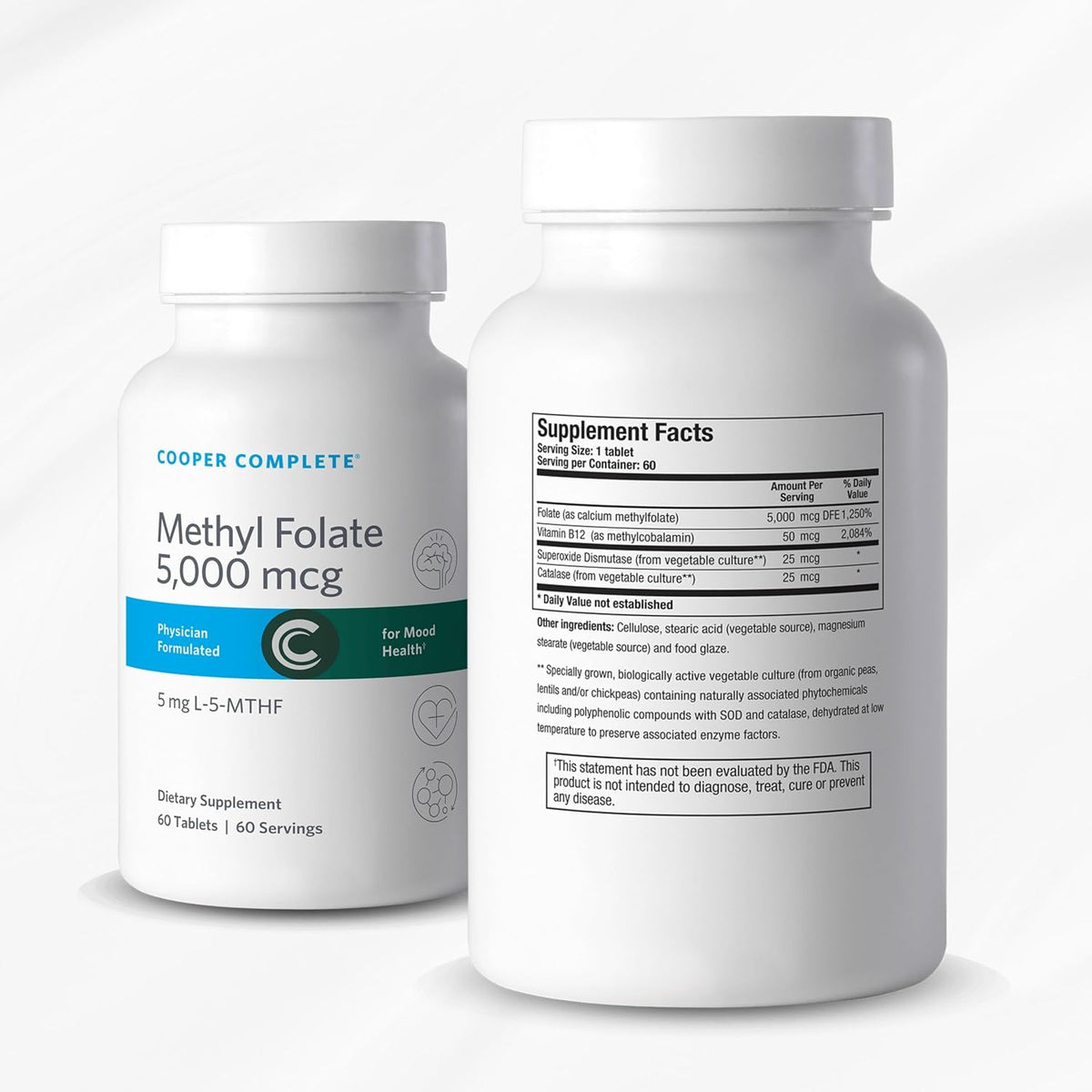 Cooper Complete L-5-MTHF Methylfolate 5 mg, 60 Capsules – Mood Support - görsel 2
