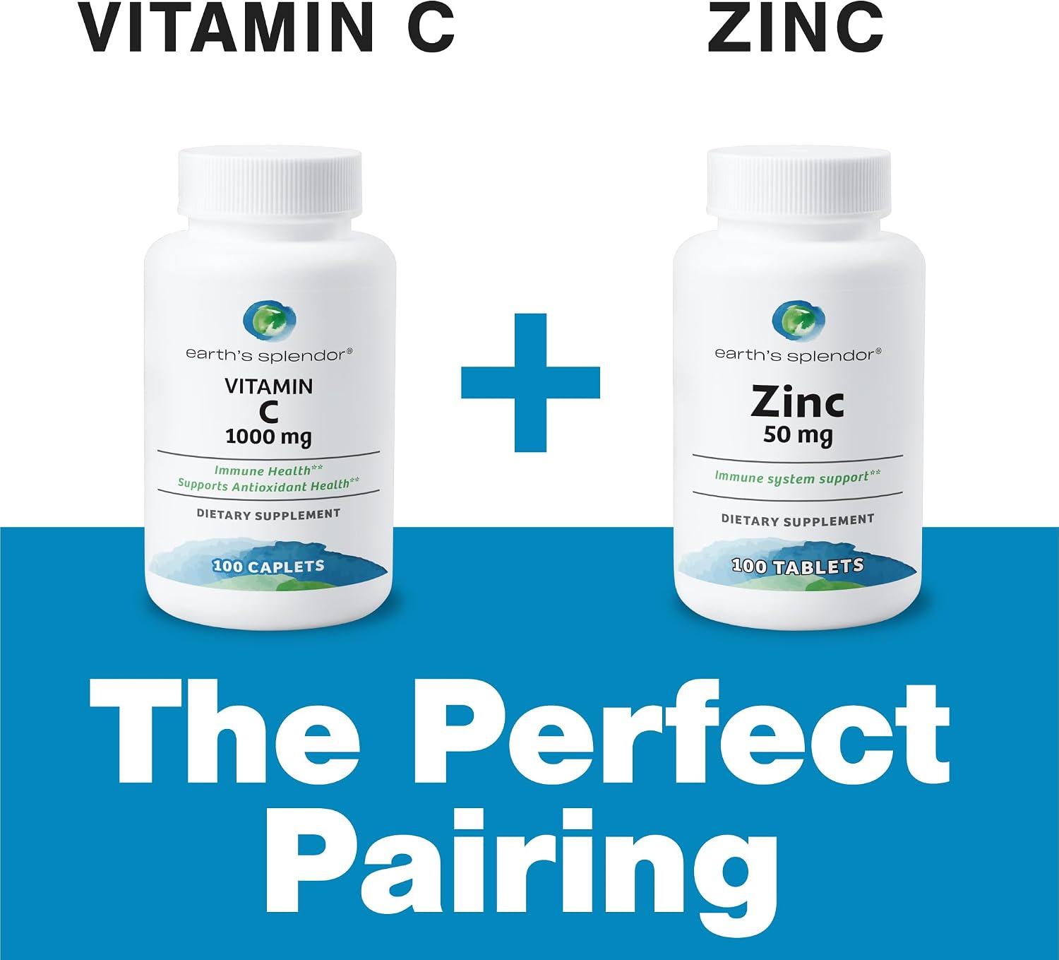 Earth's Splendor Vitamin C 1000 mg Supplement for Men & Women, Immune Support, Antioxidant Health - 2 Pack - görsel 5