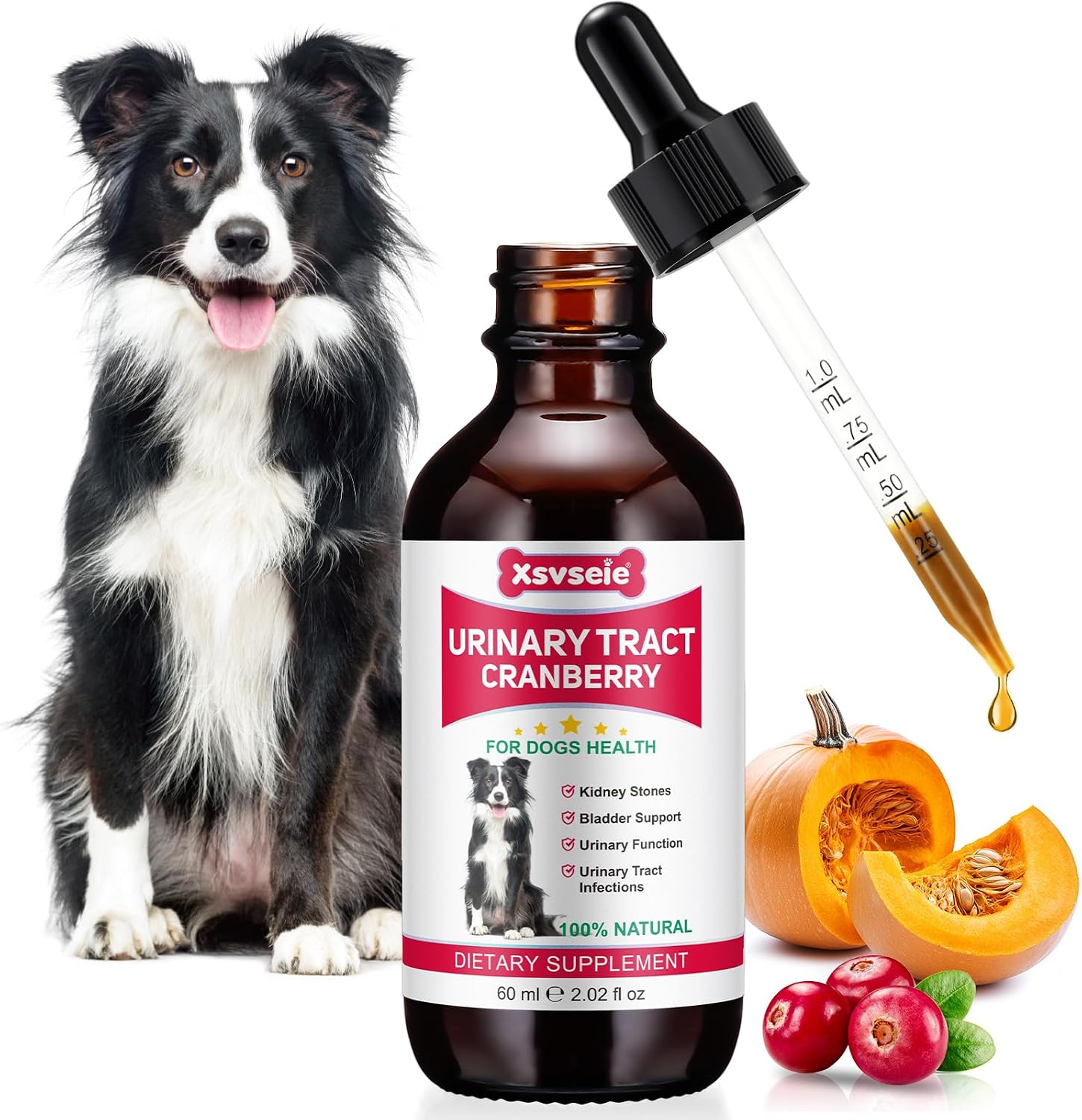 Xsvseie Dog Urinary Tract Drops - Natural Herbal Supplement with Cranberry for Bladder Health - görsel 1