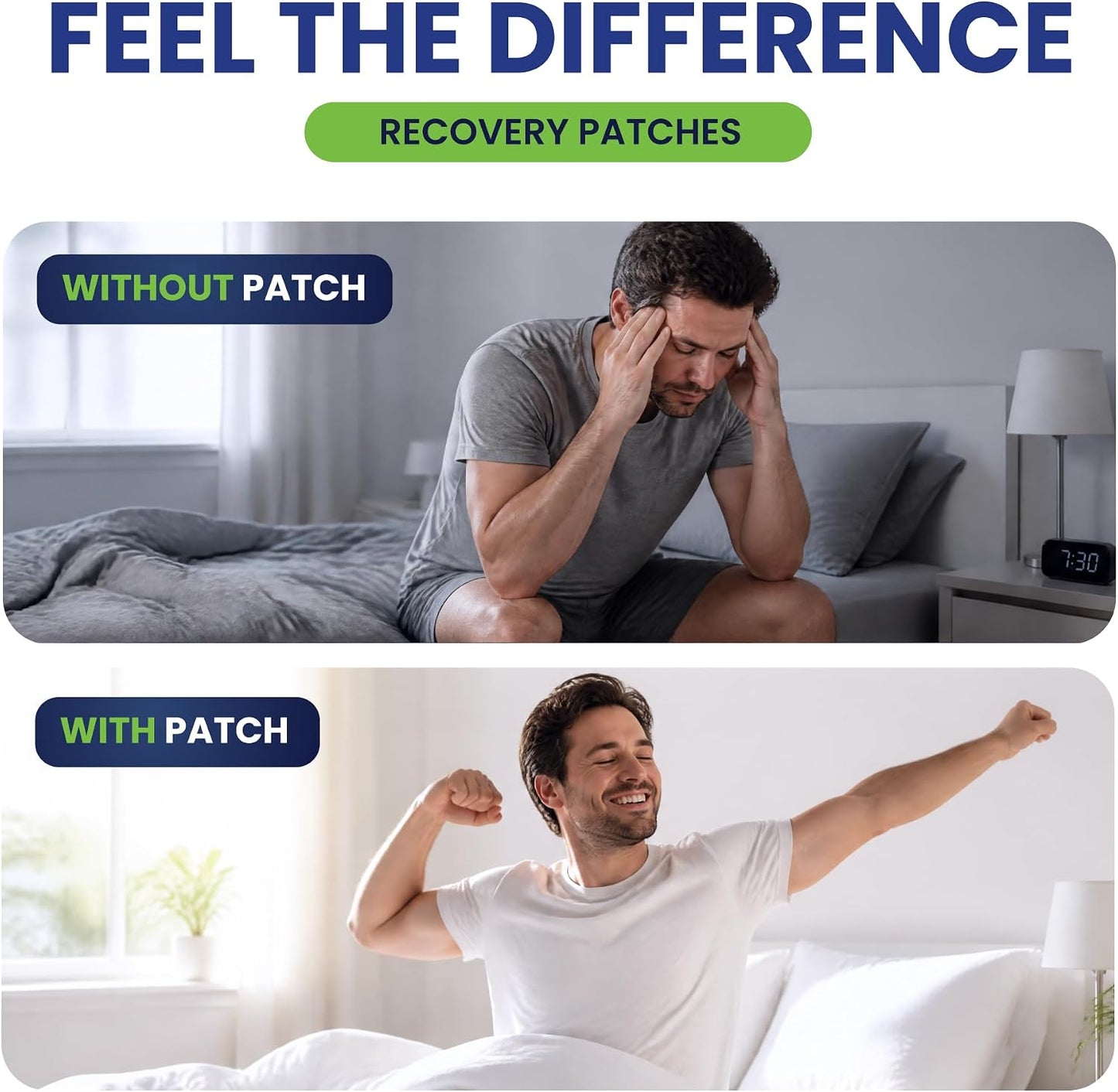 Recovery Patches 42 Pack - Wake Up Refreshed and Energised with Skin-Friendly Patch - Strong Adhesive for Secure Fit - Natural Ingredients for Quick Recovery - görsel 8