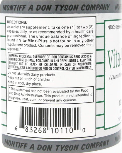 Vita-Minz Plus, 120 Capsules