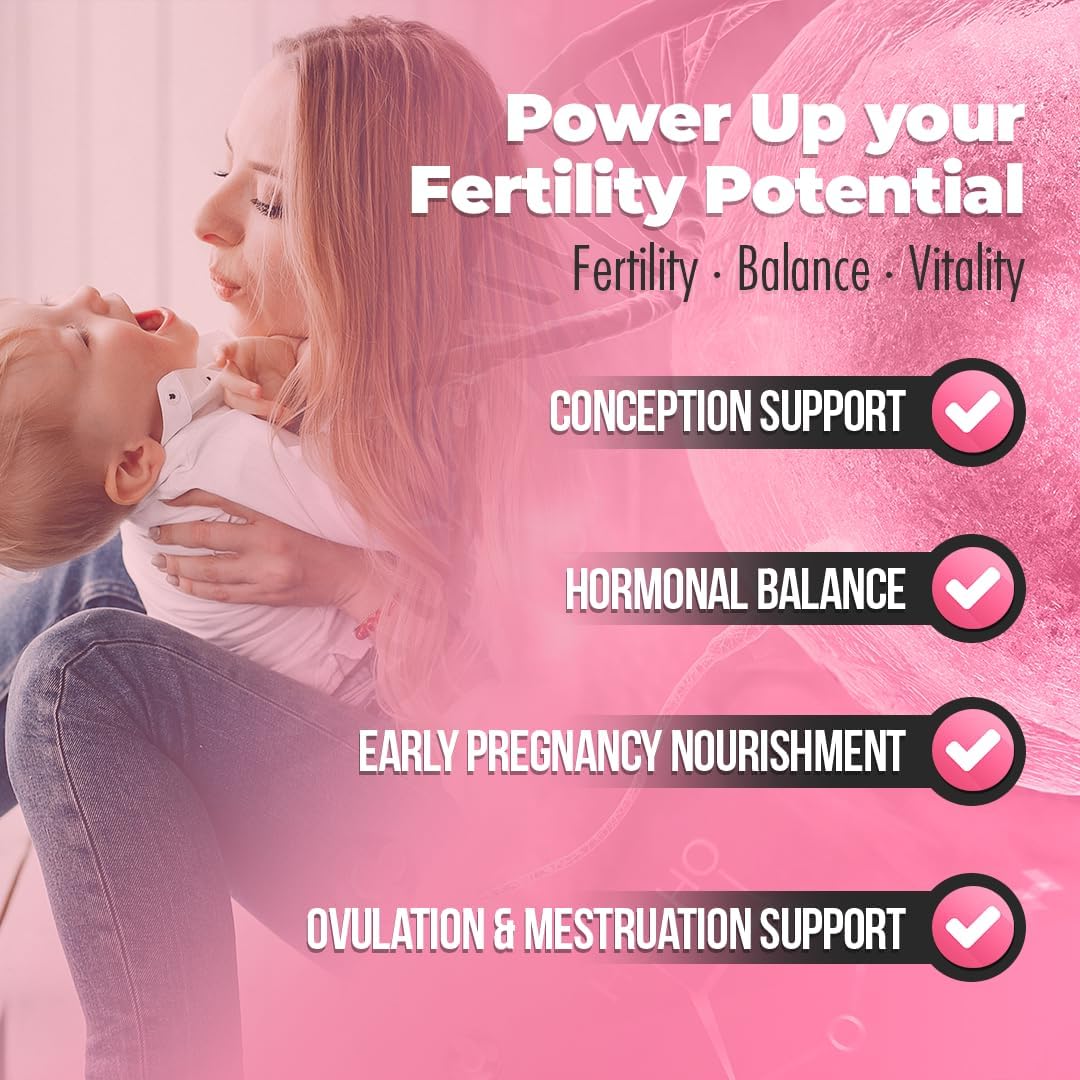 Fertili-t Female (90 Caps) - Natural Fertility Support, Hormonal Balance & Prenatal Vitamins for Women, Conception Support with Aguaje & Red Maca (30-Day Supply) - görsel 3