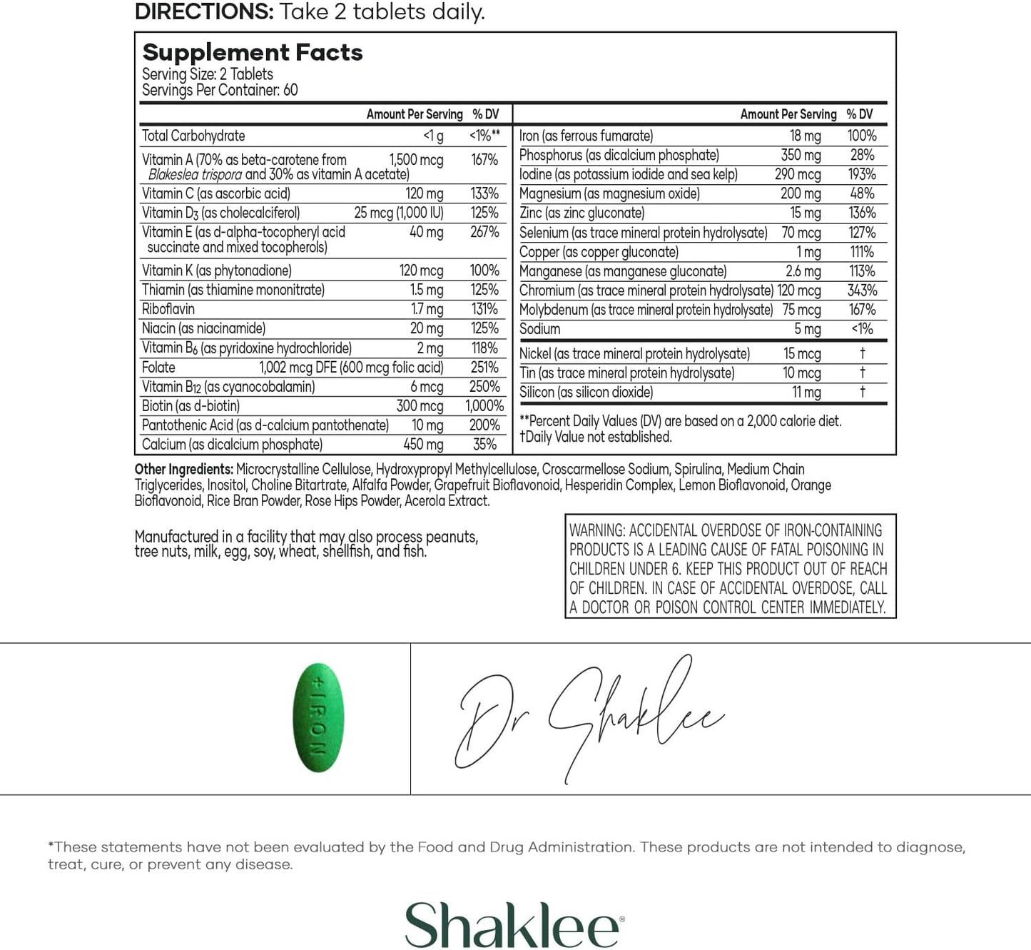 Shaklee Vita-Lea Women High-Potency Multivitamin & Multimineral – 240 Tablets - görsel 3