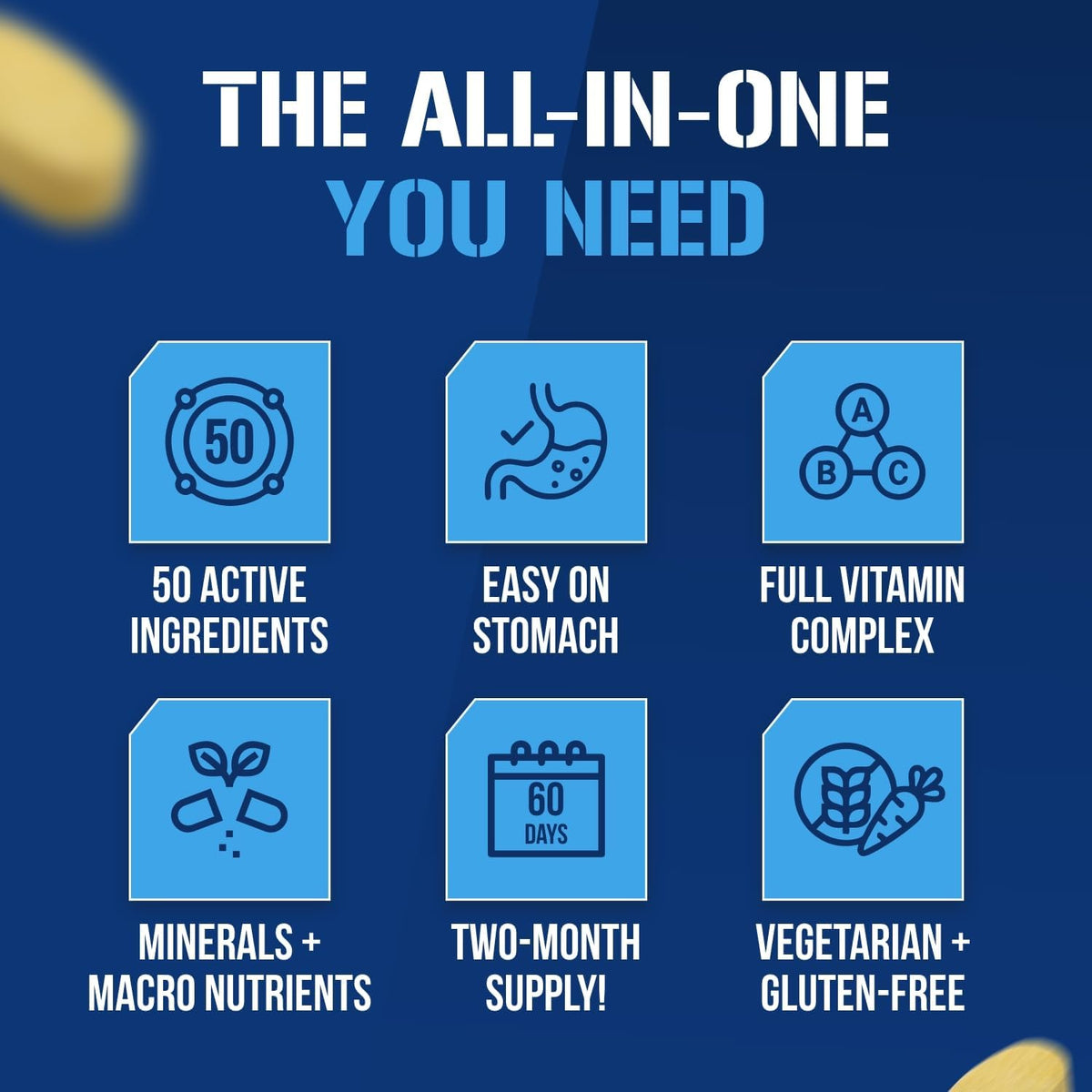 EVL Advanced Daily Multivitamin for Men – with Lycopene, BioPerine & Essential Minerals - görsel 5