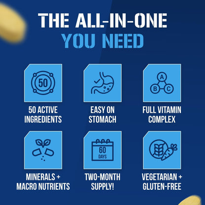 EVL Advanced Daily Multivitamin for Men – with Lycopene, BioPerine & Essential Minerals