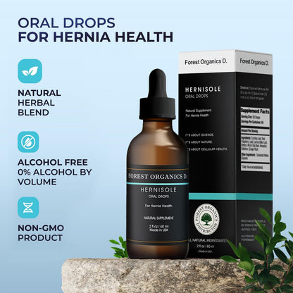 Hernia Health Dietary Supplement – Herbal Support Drops – Concentrated Blend of 24 Plants for Digestive Health