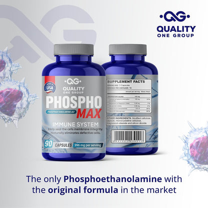 Fosfoetanolamina – Phosphoethanolamine Supplement with Vitamin D3 & K2, 270 Capsules