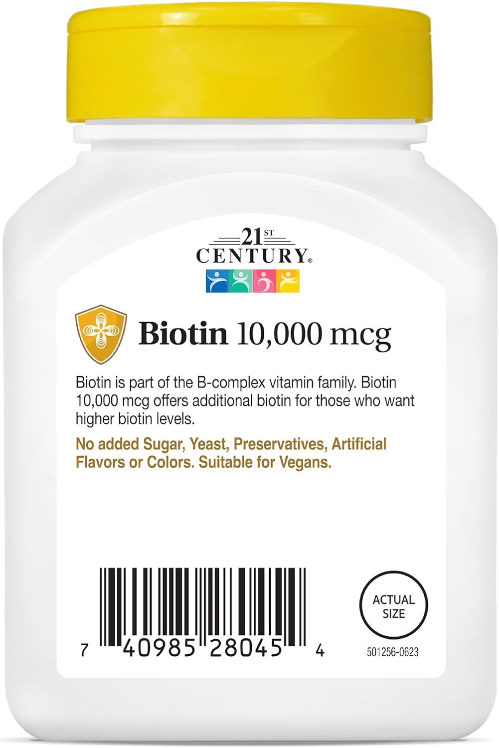 21st Century Biotin 10,000 mcg Tablets – High Potency Vitamin B7 Supplement - görsel 10