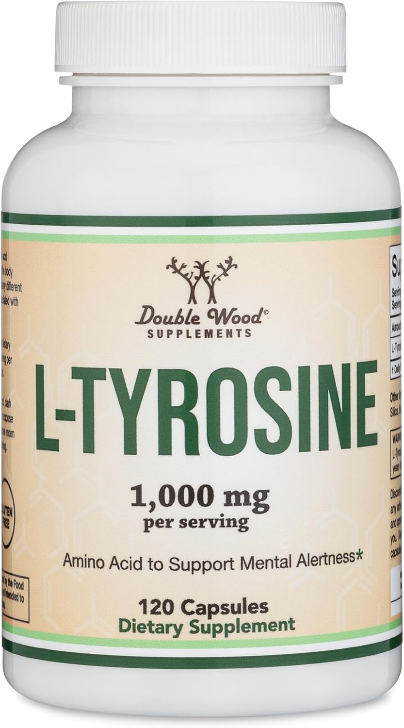 L-Tyrosine 1,000mg per Serving, 120 Veggie Capsules – Memory, Attention & Focus Support - görsel 5
