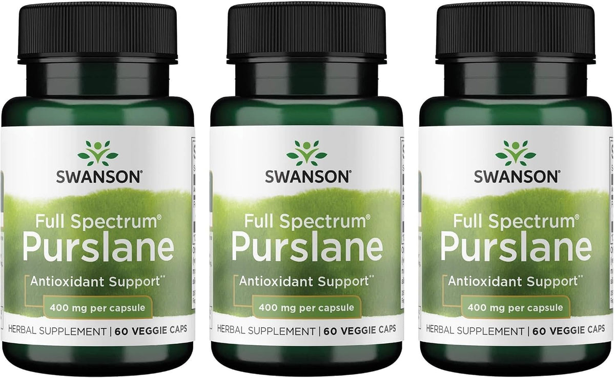 Swanson Full Spectrum Purslane 400 mg 60 Veg Capsules (2-Pack) - görsel 2