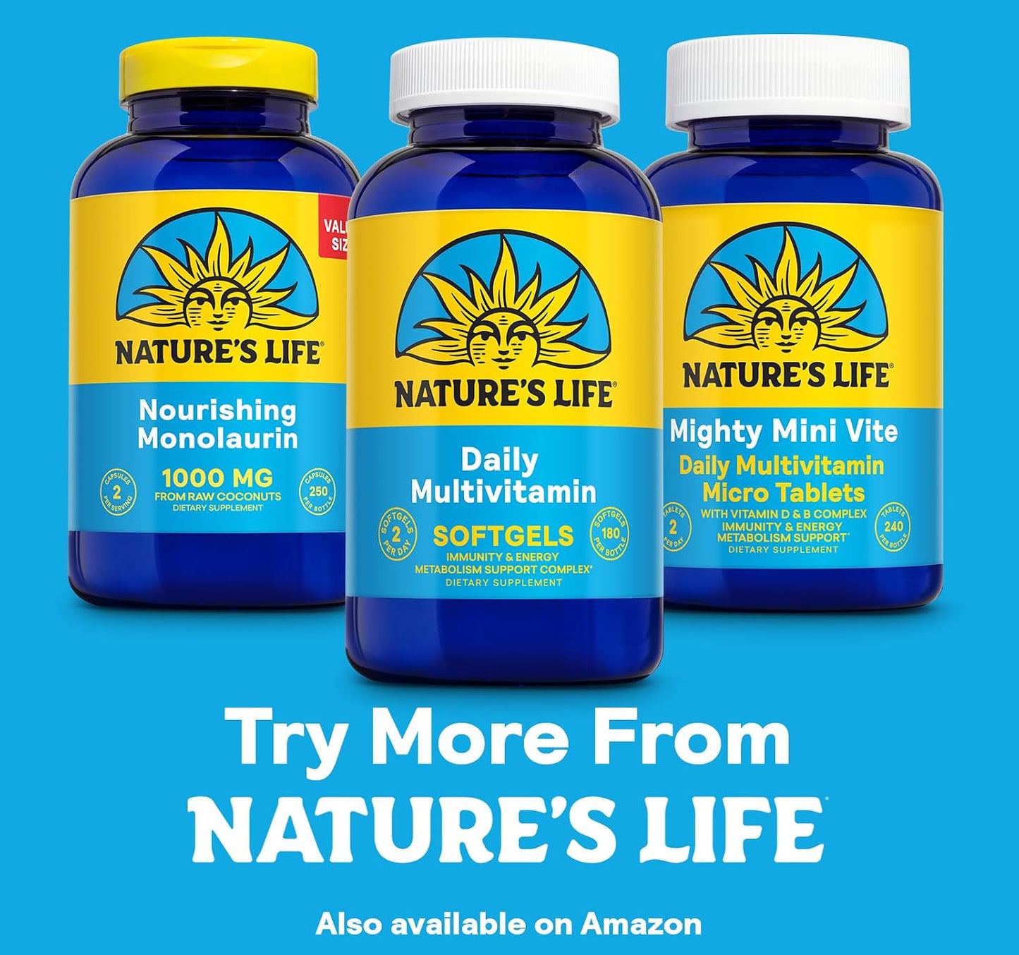 Nature's Life Soft Gelatin Multiple – Complete Daily Multivitamin & Mineral Supplement with Iron, 180 Softgels - görsel 7