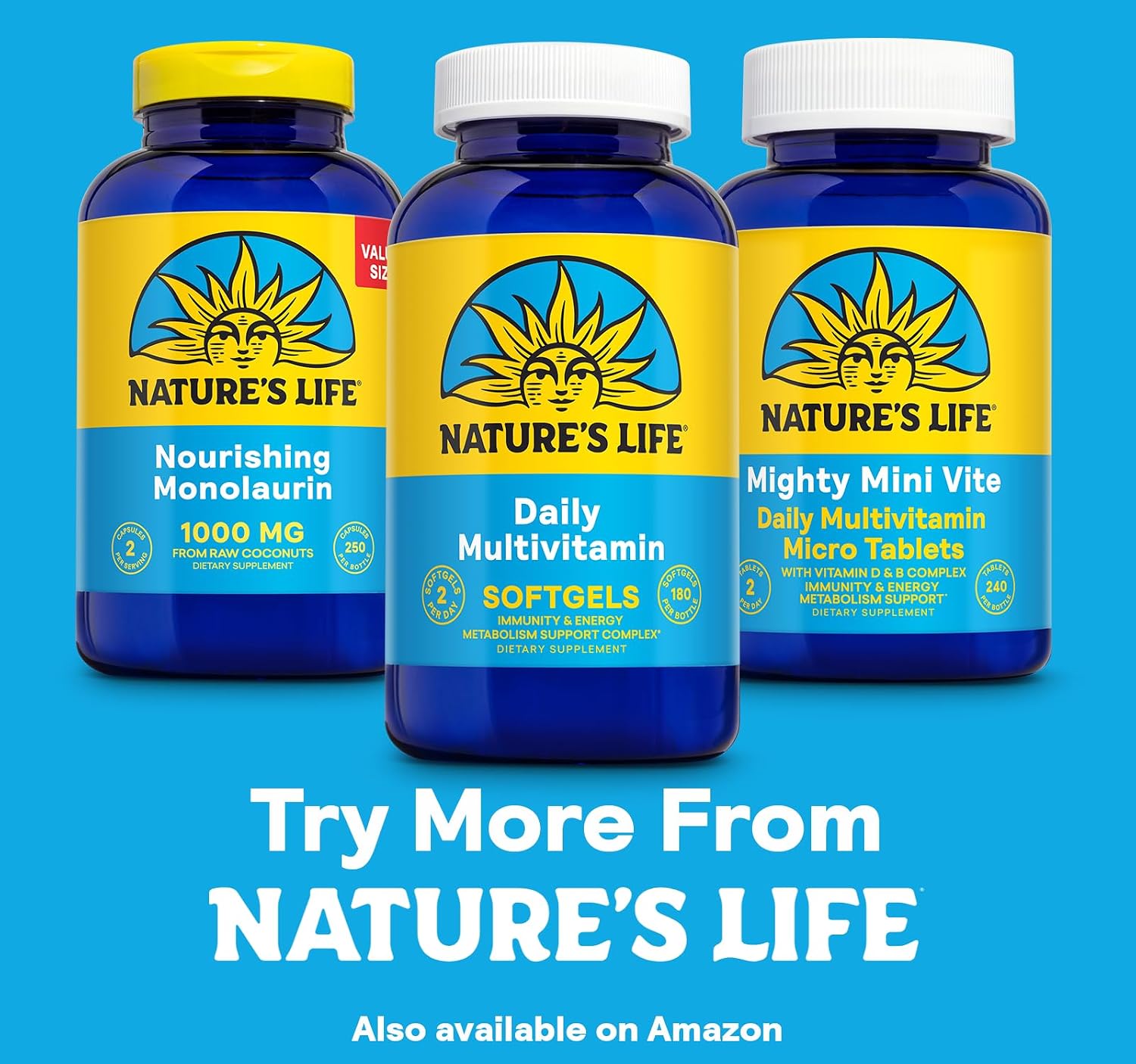 Nature's Life Soft Gelatin Multiple – Complete Daily Multivitamin & Mineral Supplement with Iron, 180 Softgels - görsel 7
