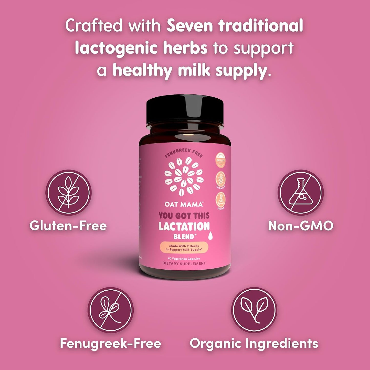 OAT MAMA Organic Lactation Supplement - Fenugreek-Free Herbal Blend with Milk Thistle, Shatavari & Moringa - görsel 2