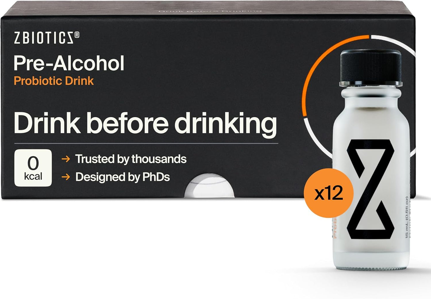 ZBiotics Pre-Alcohol Probiotic Drink – 12-Pack (13.9 ml each) - görsel 1
