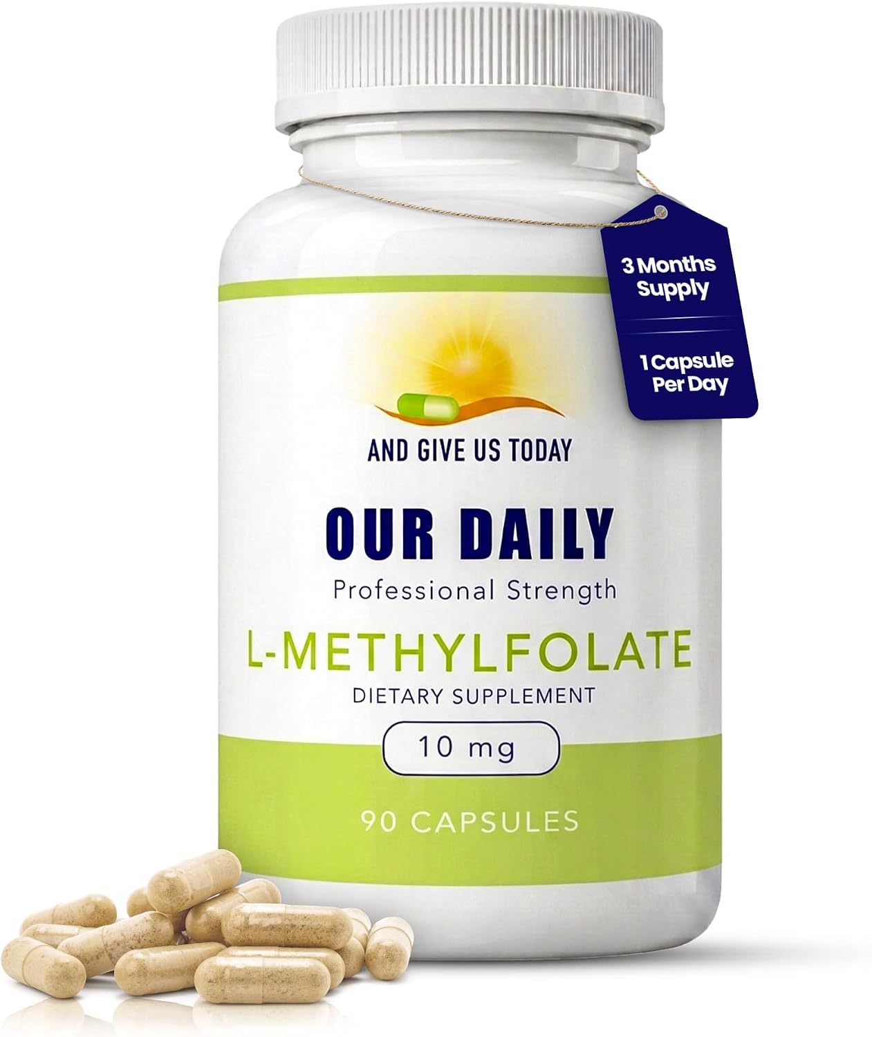 Daily Vites L-Methylfolate Supplement – 10 mg (10,000 mcg) – 5-MTHF Active Folate Capsules – 2 Month Supply - görsel 8