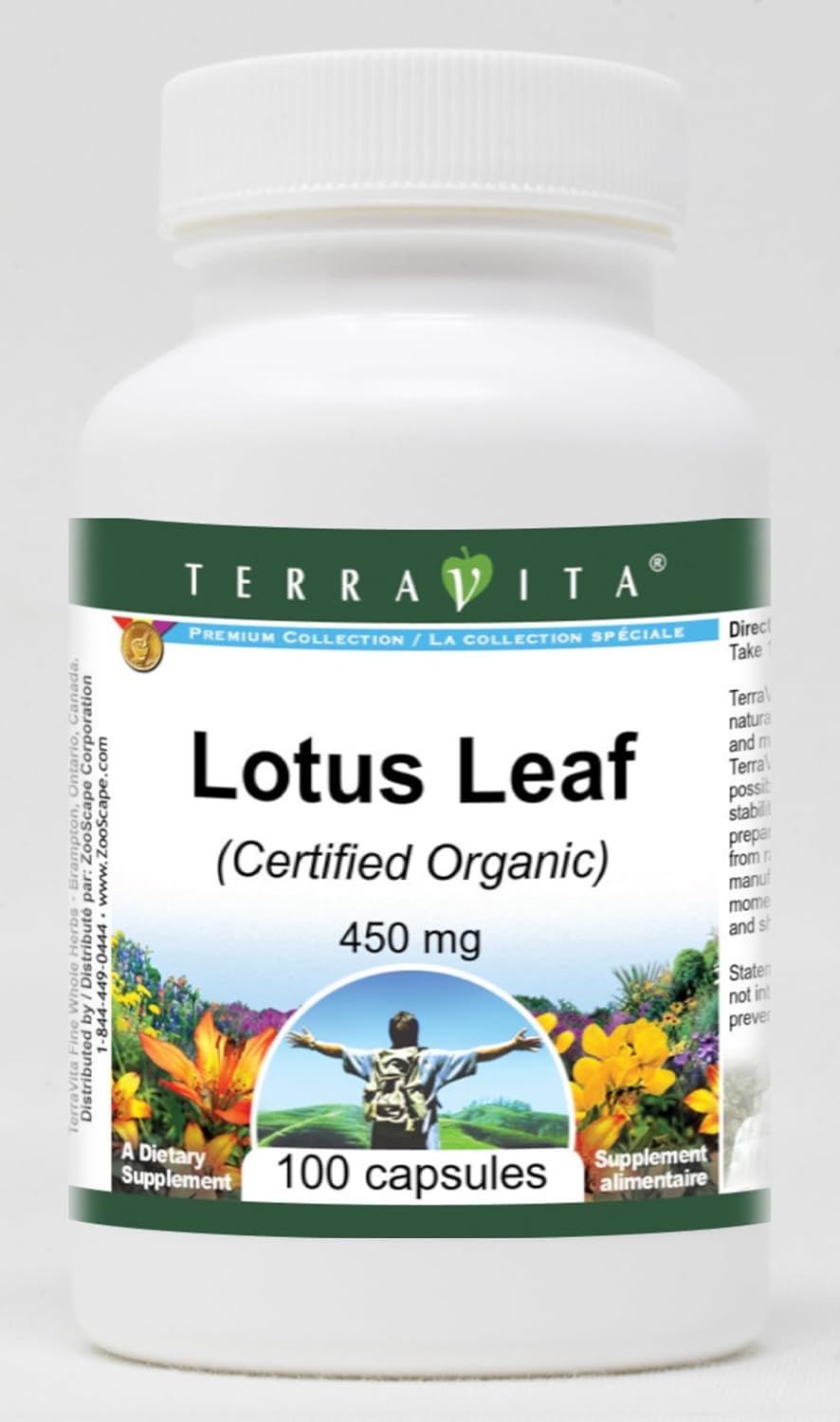 Lotus Leaf (Certified Organic) – 450 mg (100 Capsules) – Triple Pack - görsel 1