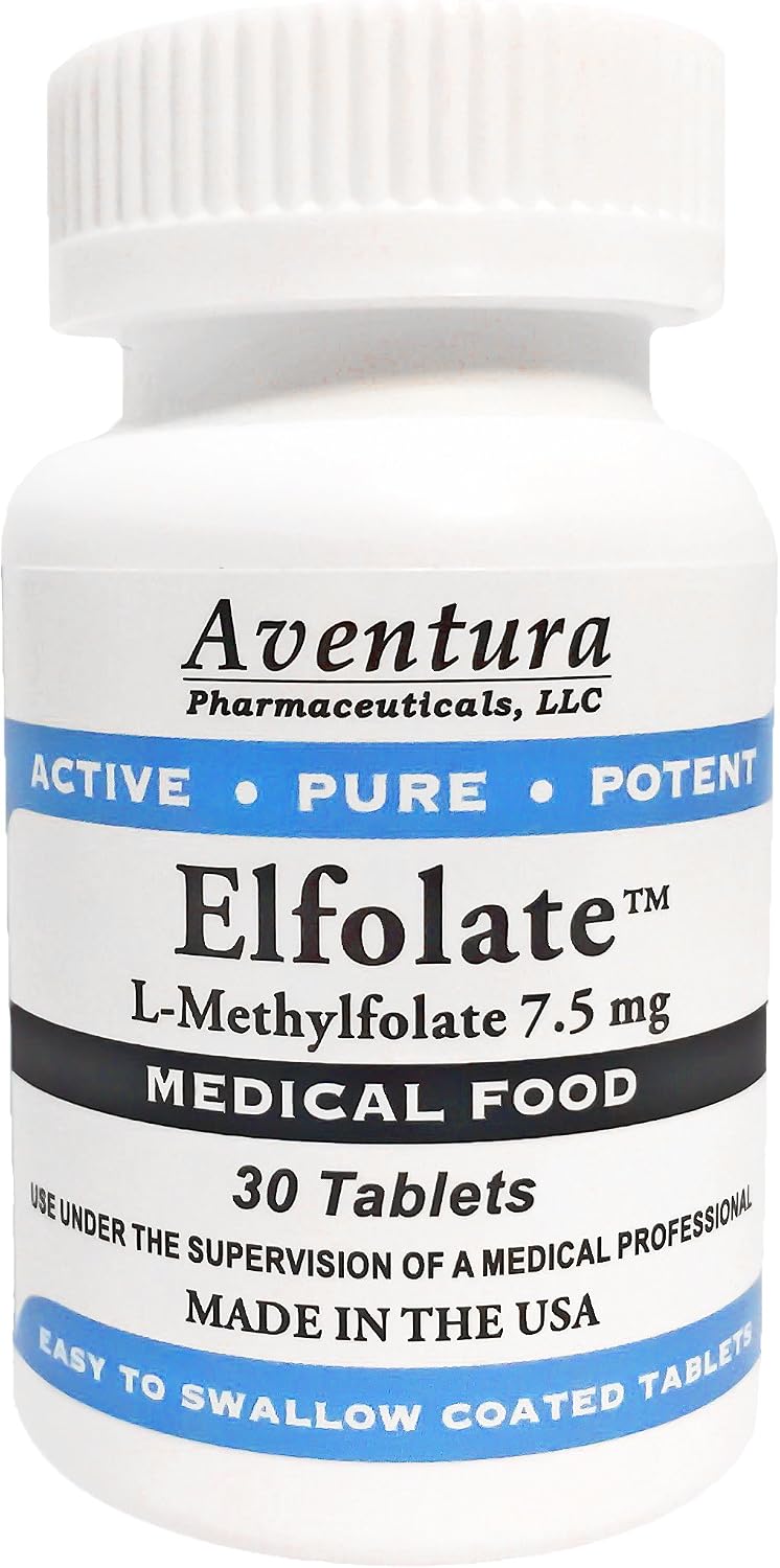 ELFOLATE® 7.5mg L-Methylfolate – Active Pure Potent Methyl Folate, 30 Tablets - görsel 1