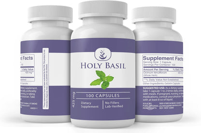 Pure Original Ingredients Holy Basil, 100 Capsules - Pure Single Ingredient Herbal Supplement