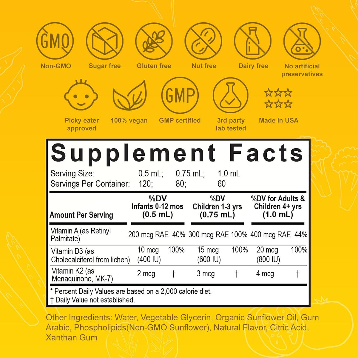 Nuvamin Liquid Liposomal Vitamin A & D3 Drops with K2 – 60 ml – Lemon Flavour - görsel 6