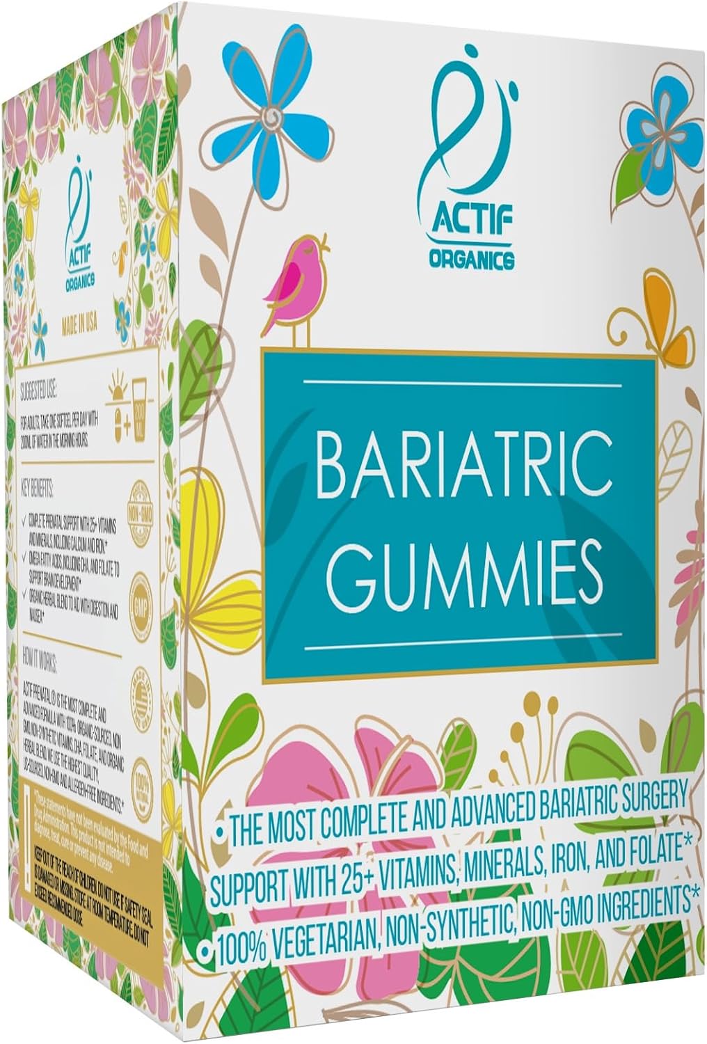 ACTIF Organic Bariatric Gummy Sweets with 25+ Organic Vitamins and Minerals - Advanced Formula - 90 Sweets - görsel 4