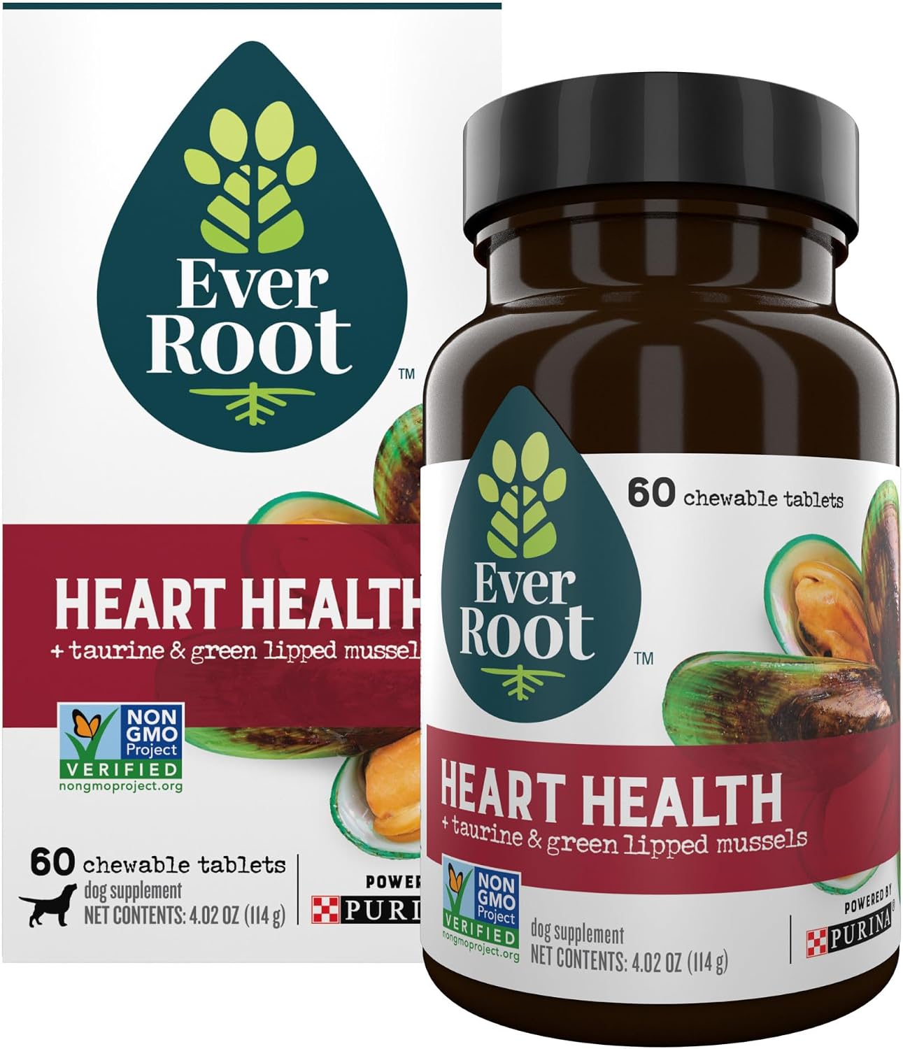 EverRoot Dog Heart Health Chewable Tablets with Taurine and Green-Lipped Mussels - görsel 1