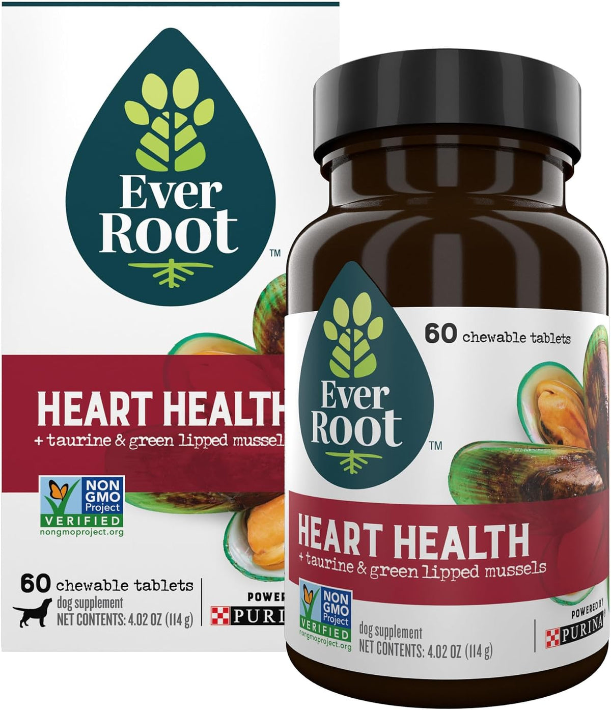 EverRoot Dog Heart Health Chewable Tablets with Taurine and Green-Lipped Mussels - görsel 1