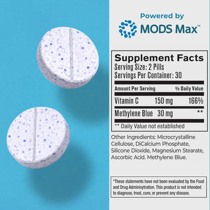 Best 365 Labs NeuroPro+ | Methylene Blue & Vitamin C Complex | Supports Mitochondrial Energy & Mental Clarity | 60 Tablets