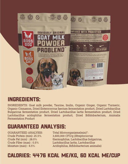 Boss Dog Goat Milk Powder Problend, 12 oz (340 g) Bag
