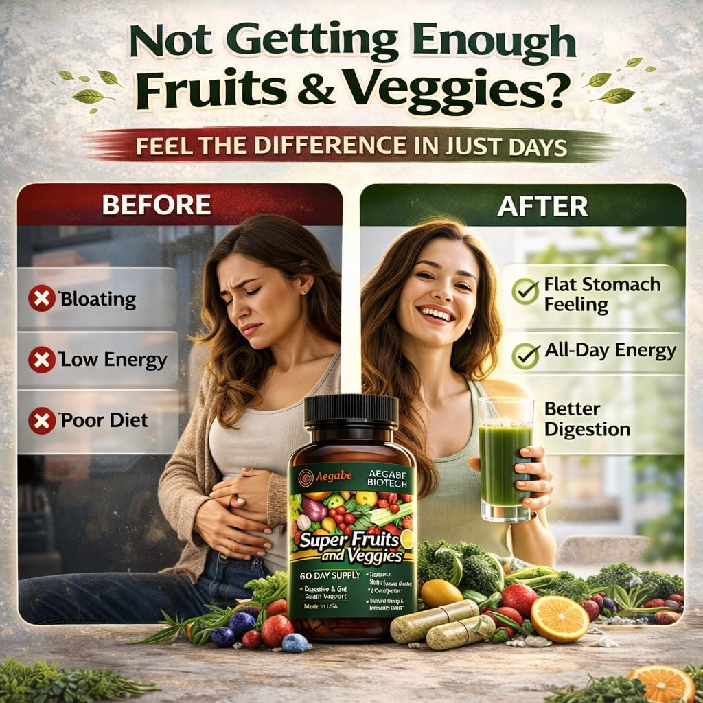Super Fruits and Vegetables Food Supplement – 36 Whole Foods, 60-Day Supply - görsel 5