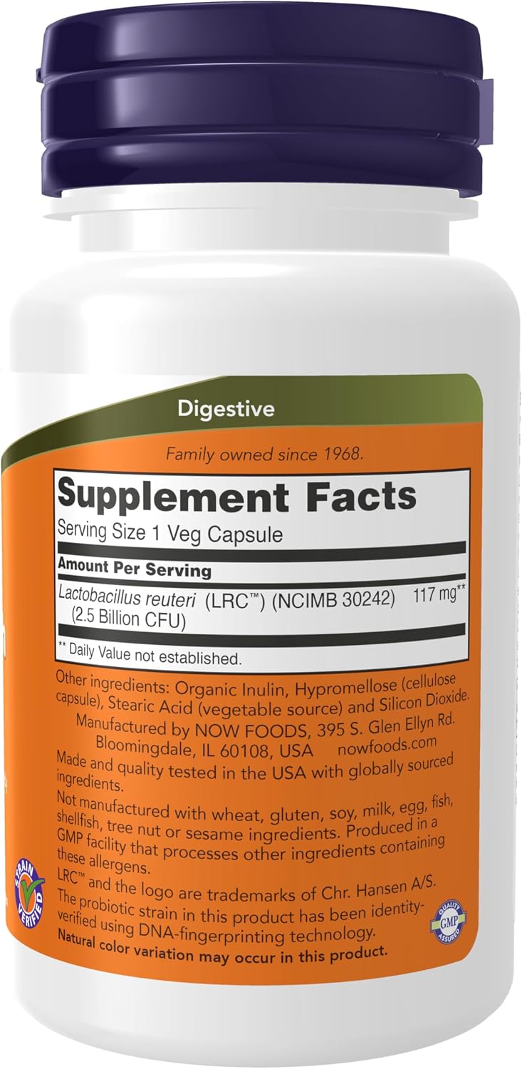 NOW Foods Clinical Heart Health Probiotic - Circulatory Support with Lactobacillus reuteri LRC - 60 Veg Capsules - görsel 2