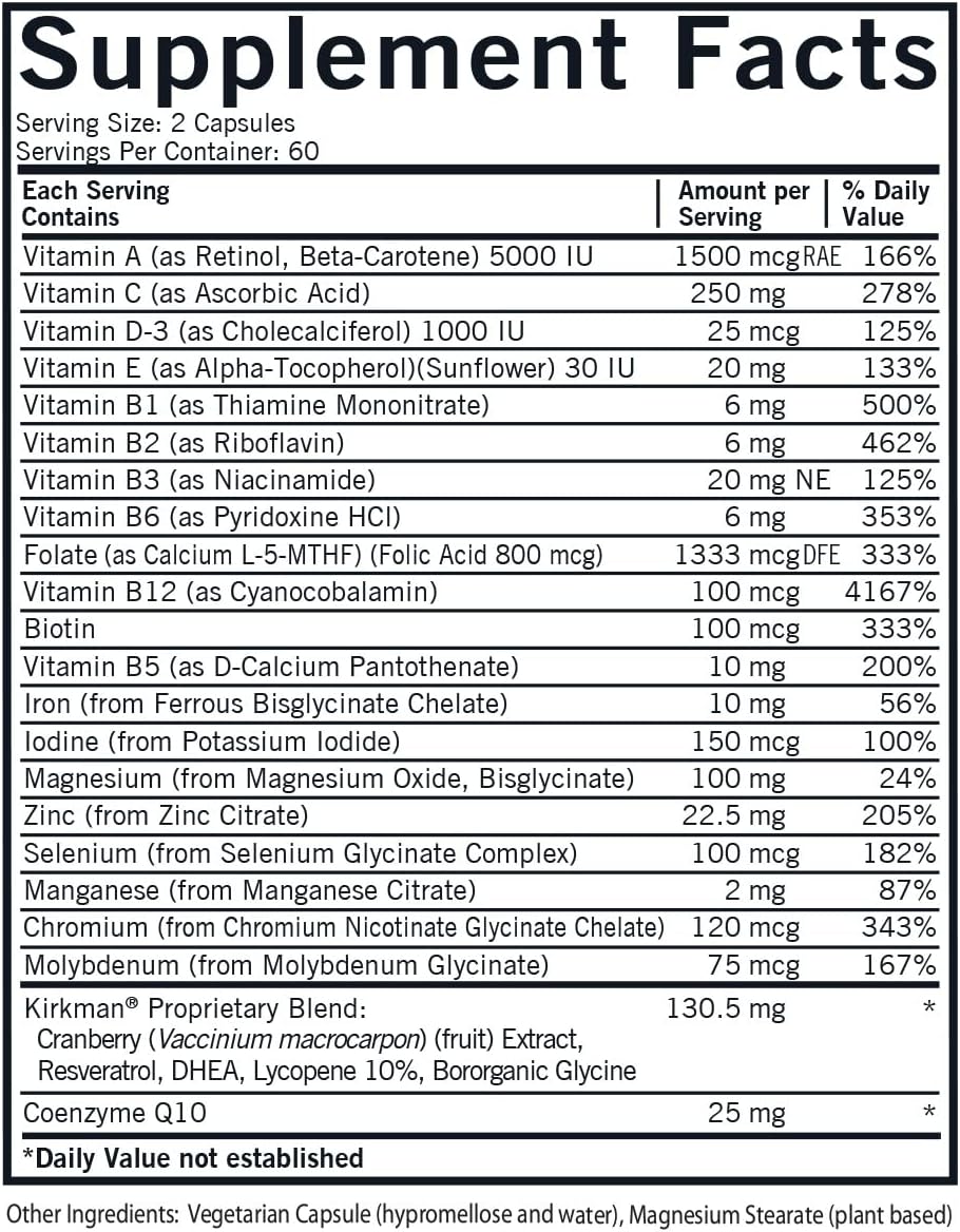 Kirkman Women's Multivitamin & Mineral with 5-MTHF - görsel 2
