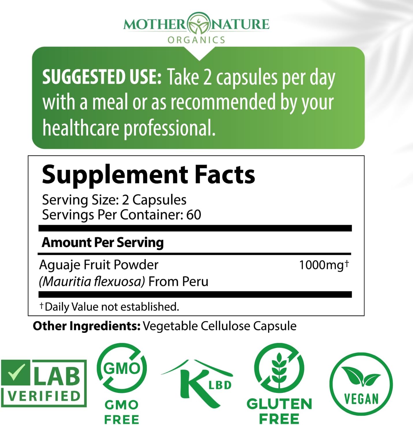 MNO Aguaje Curves Capsules for Women – 1000mg with Red Maca & Black Cohosh | Vegan, Non-GMO, Gluten-Free | 120ct - görsel 3