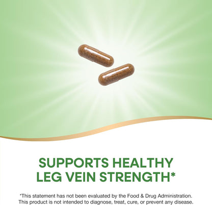 Nature's Way Leg Vein Support Blend, with Tru-OPCs™, Vegetarian, 120 Vegetarian Capsules (Pack of 2)