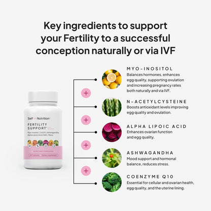 SELF NUTRITION Fertility Support for Women – – N-Acetylcysteine (NAC) – An antioxidant that helps reduce oxidative – Image 3
