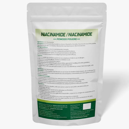 Earth Nourish Niacinamide Powder, 100g - Cosmetic Grade for DIY Skin care Formulations