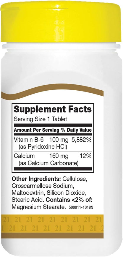 21st Century Vitamin B-6 100 mg, 110 Tablets