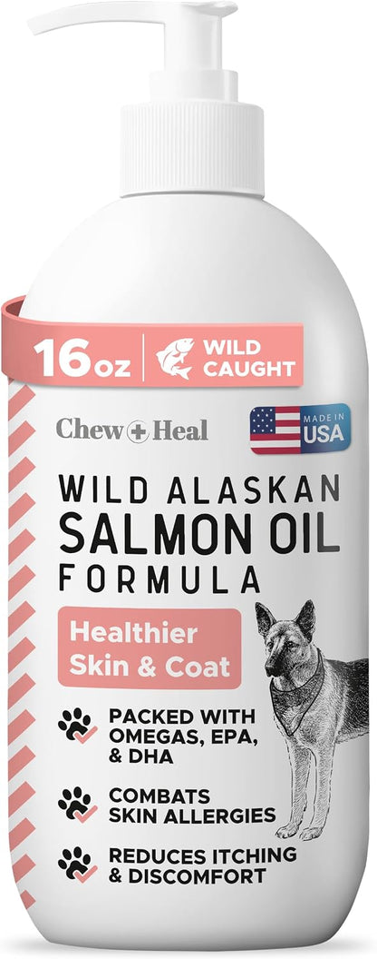 Wild Alaskan Salmon Fish Oil for Dogs - 473 – Skin and Coat Health: Omega-3s may help maintain a healthy skin – Image 1