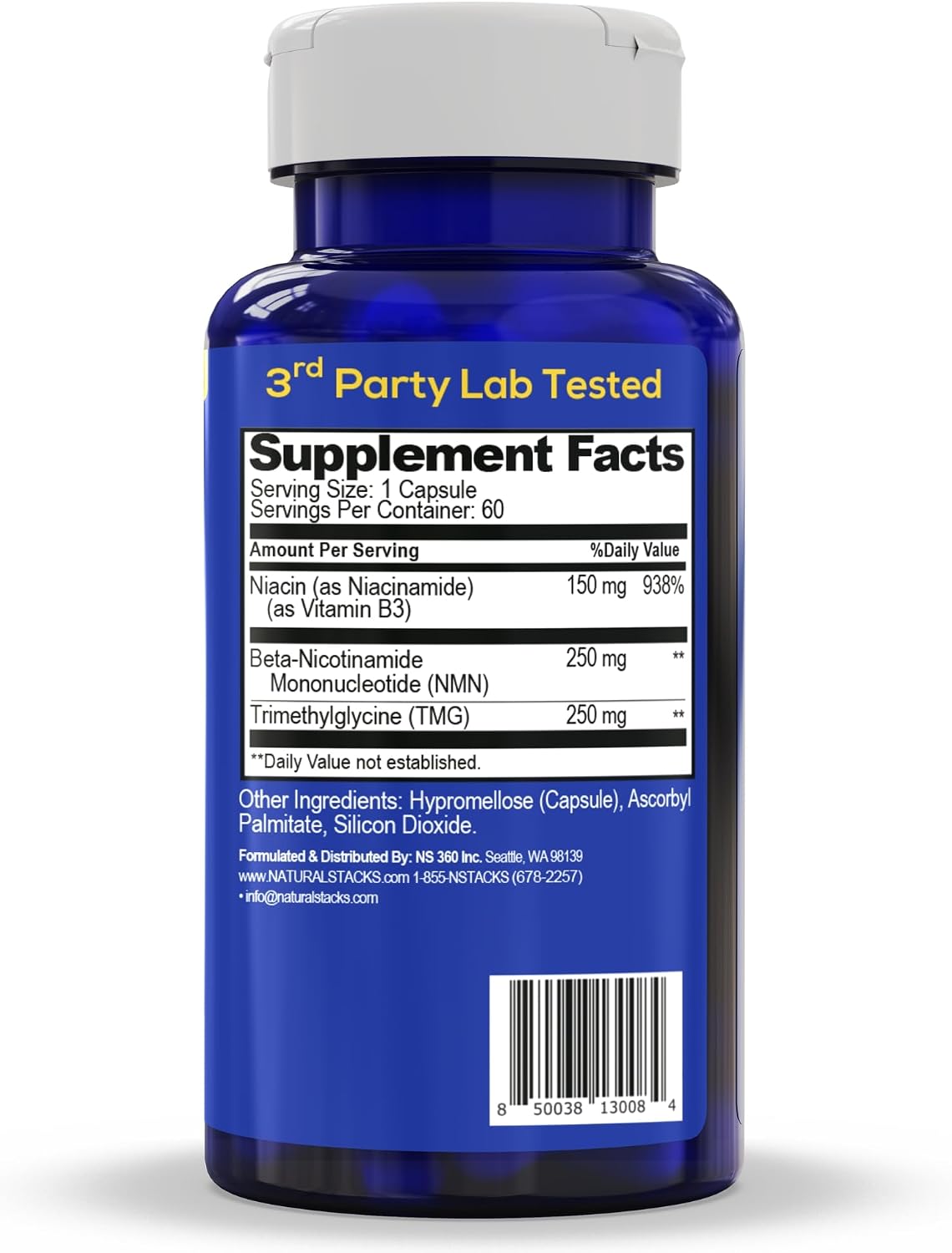 Smart NMN Supplement - Advanced NAD+ Support with NMN, Niacin & TMG - 60 Capsules - görsel 6