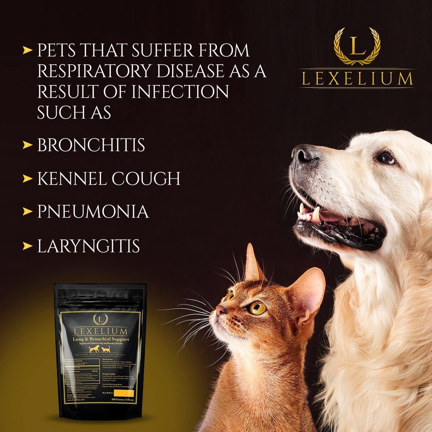 Lung & Bronchial Supplement for Dogs and Cats – Breathing Support Powder (200g) - görsel 4