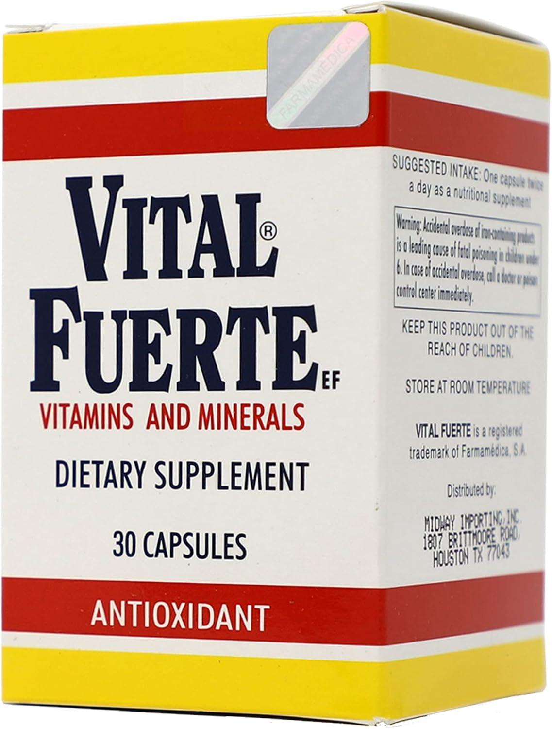 Vital Fuerte, Vitamins and Minerals Food Supplement, 30 Capsules - görsel 6