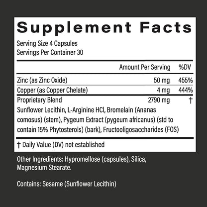 POPSTAR Labs Semen Volume Booster – Men's Reproductive Health & Fertility Support – 240 Capsules