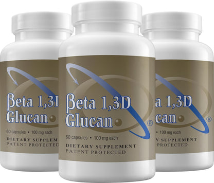 Immune Support Supplement – Highly Purified Beta 1,3D Glucan 100 mg per Capsule (Pack of 2)