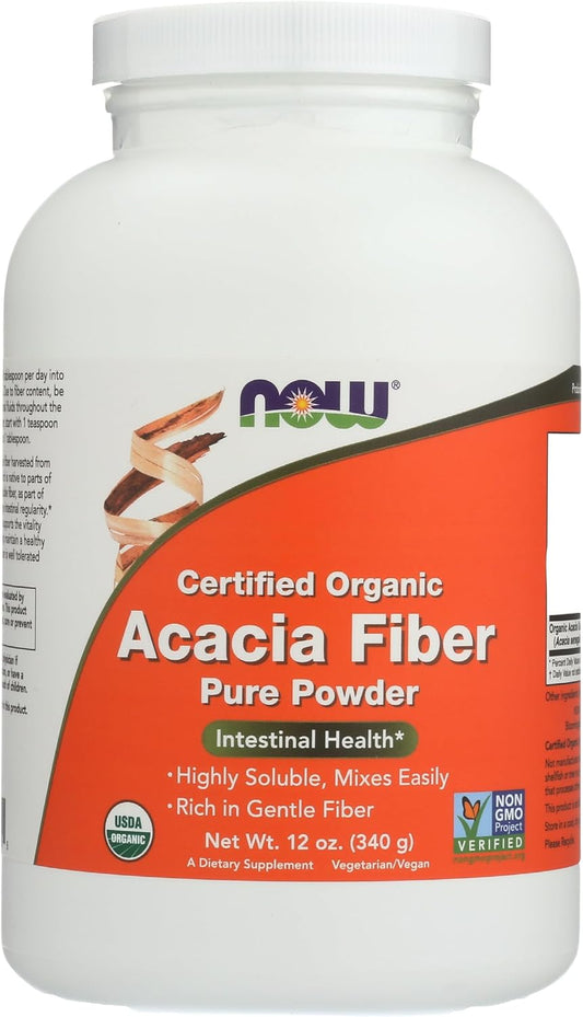 NOW Foods Acacia Fibre Organic Powder - 340 g