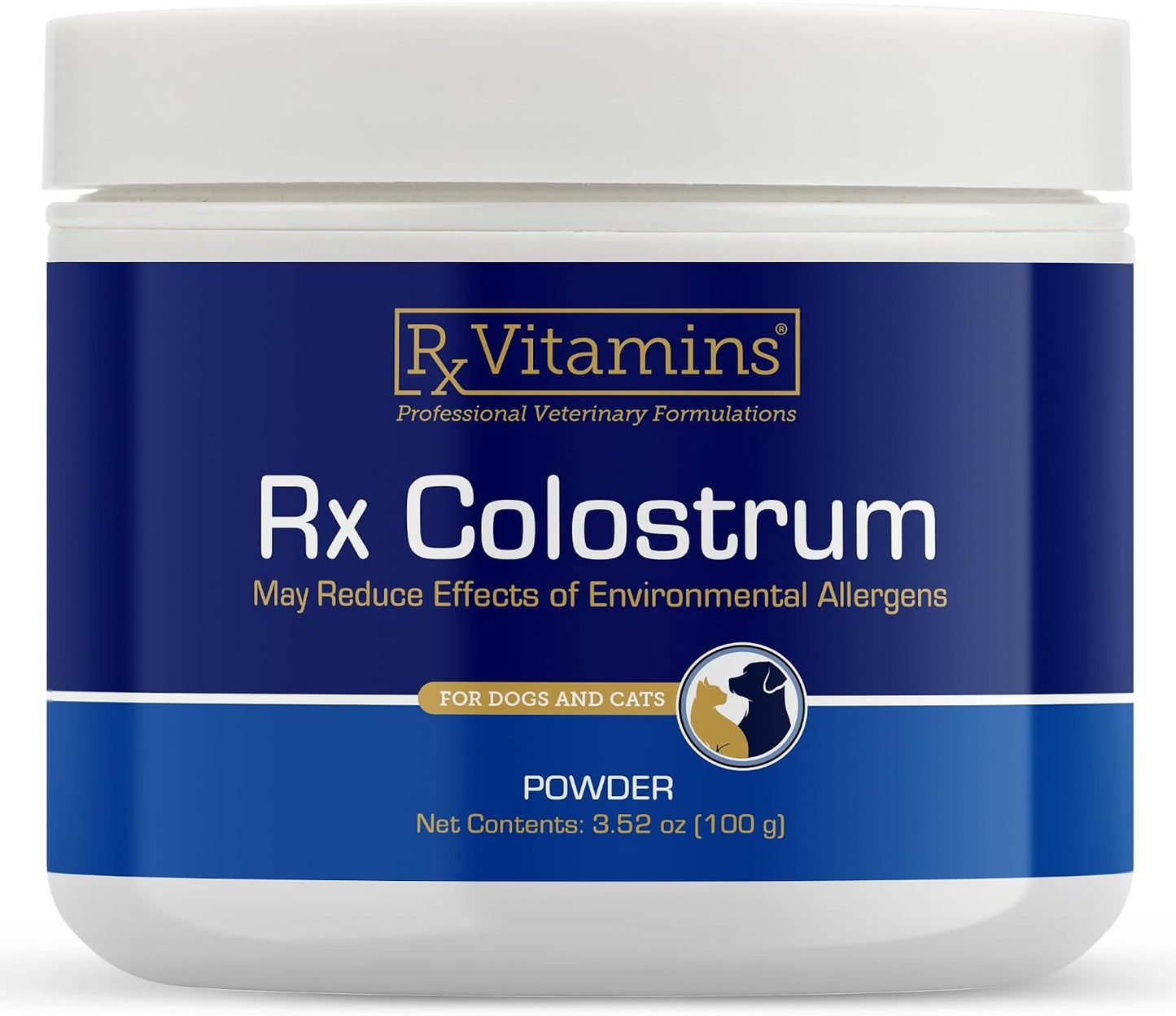 Rx Vitamins Colostrum for Dogs & Cats - Whole Bovine Colostrum Powder - Immune & Digestive Health - 100 g - görsel 1
