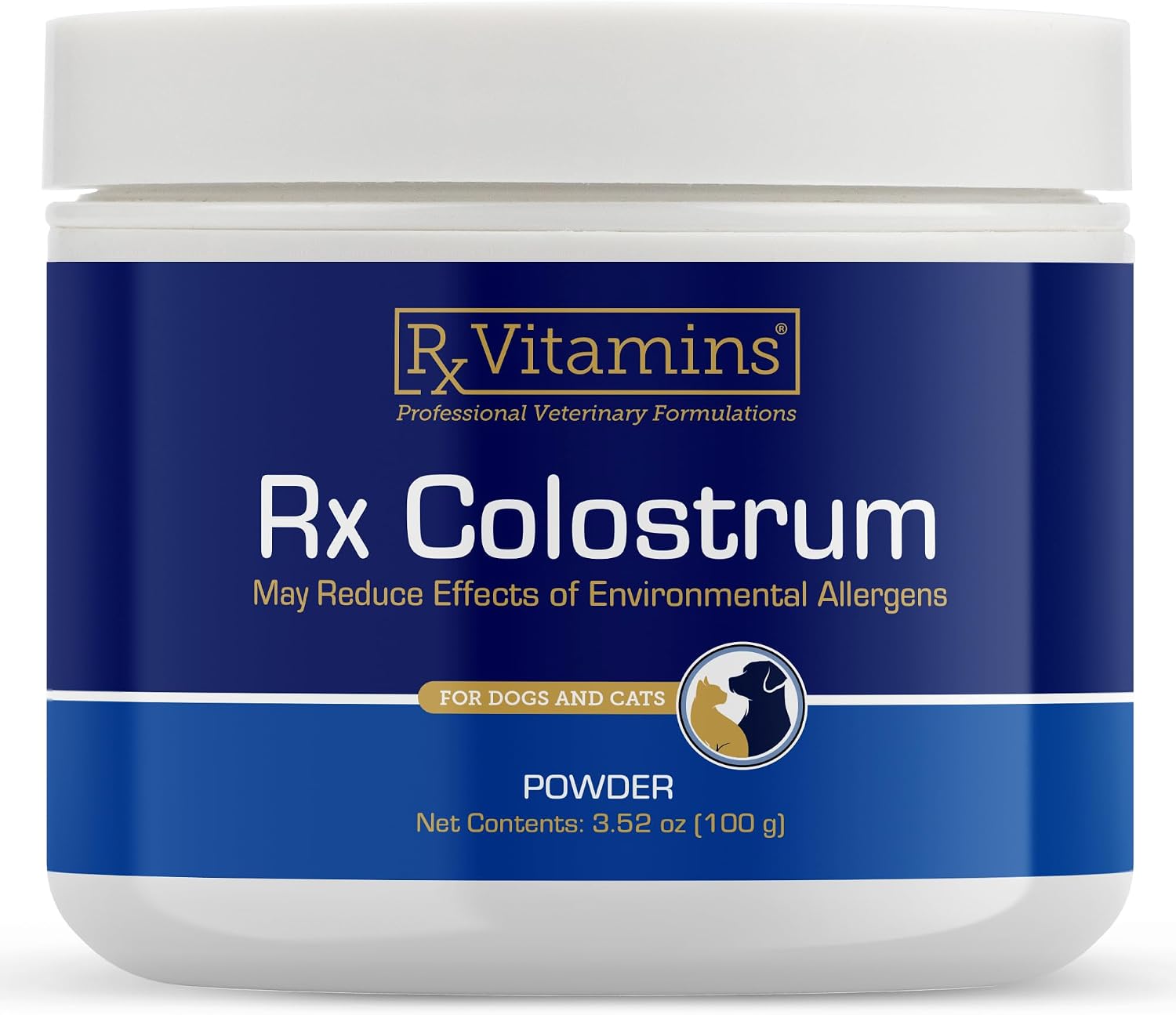 Rx Vitamins Colostrum for Dogs & Cats - Whole Bovine Colostrum Powder - Immune & Digestive Health - 100 g - görsel 1