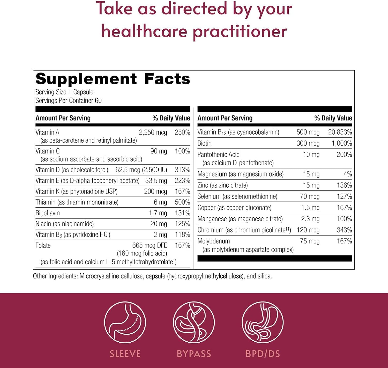 Bariatric Advantage High ADEK Multi - Multivitamin for Bariatric Surgery Patients (60 Capsules) - görsel 4